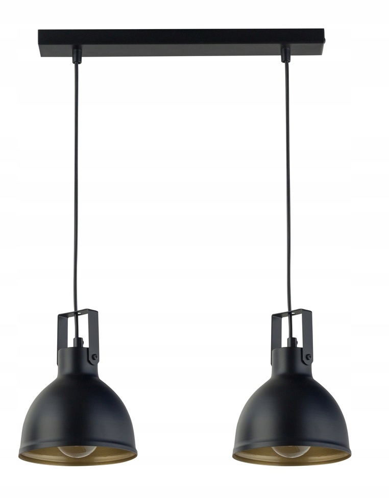 Závěsná lampa Mars černá zlatá loft E27 15W 2x bod Sigma Lighting