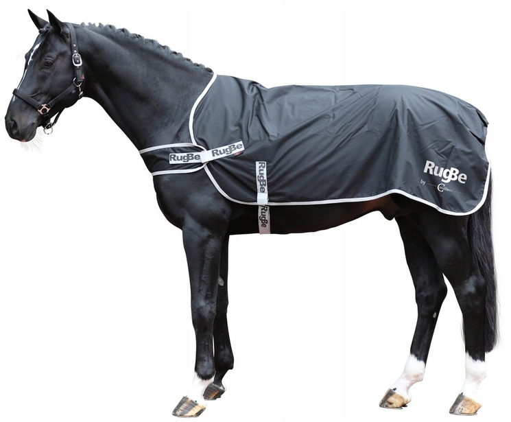 Derka Covalliero RugBe czarno-srebrna do karuzeli rozmiar 115 cm