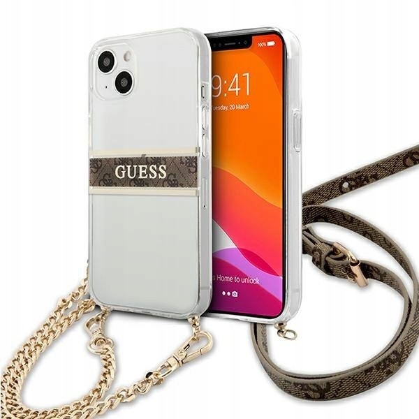 Guess GUHCP13SKC4GBGO iPhone 13 mini5,4" Transparent hardcase 4G Brown