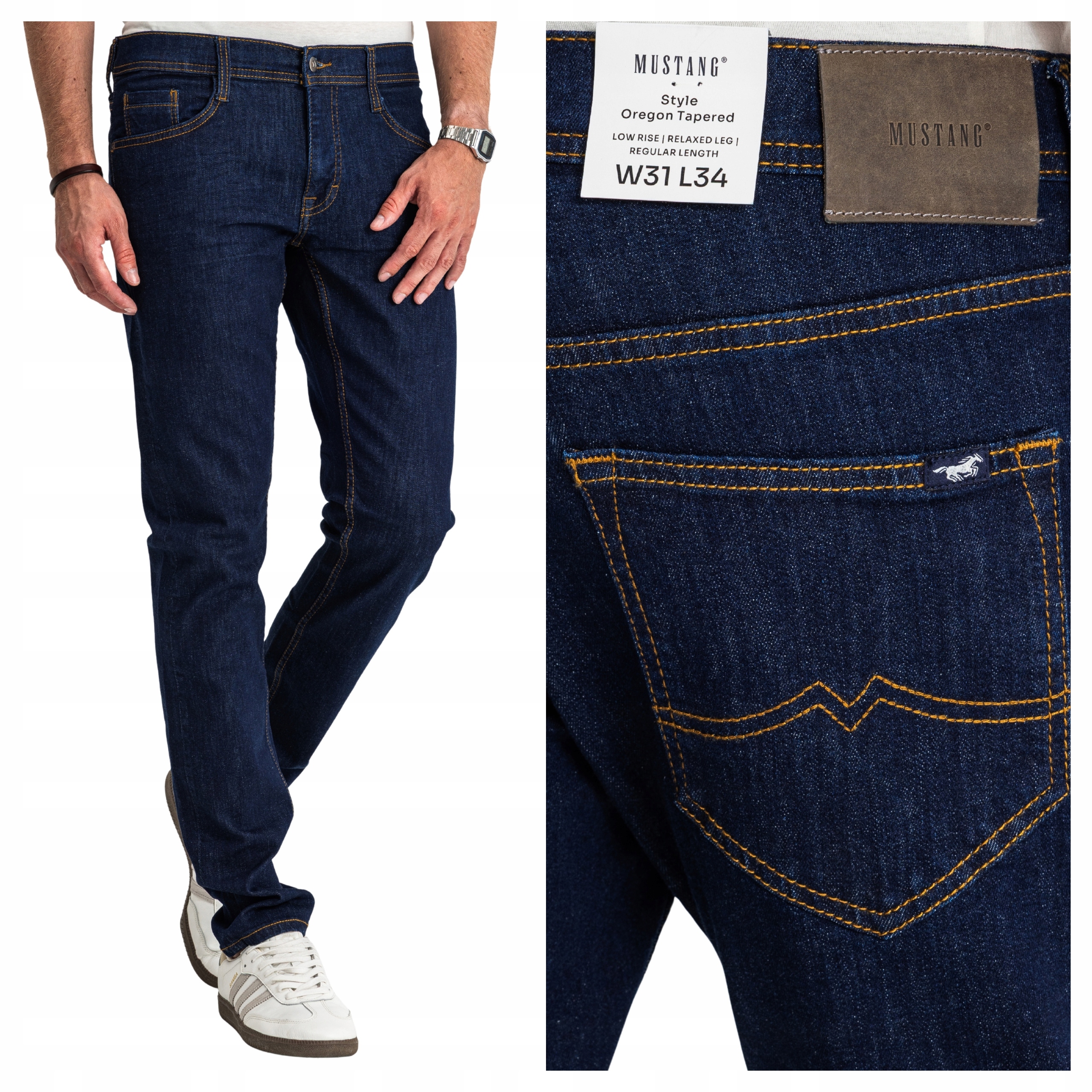 Mustang Oregon Tapered Pánské Džínové kalhoty Přiléhavé Zúžené Slim W31 L30