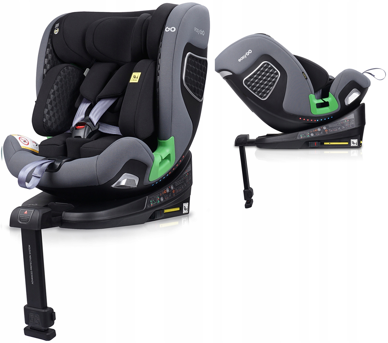 Fotelik samochodowy 036kg 360 OBROTOWY ISOFIX I-SIZE PRZODEM TYŁEM TRUST