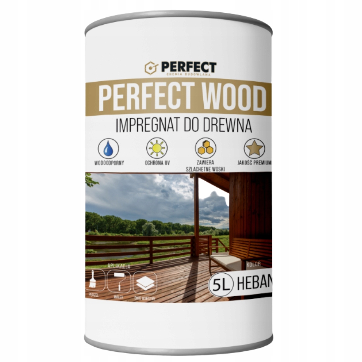 Impregnat do drewna barwiący PERFECT WOOD PREMIUM 5 L KOLOR