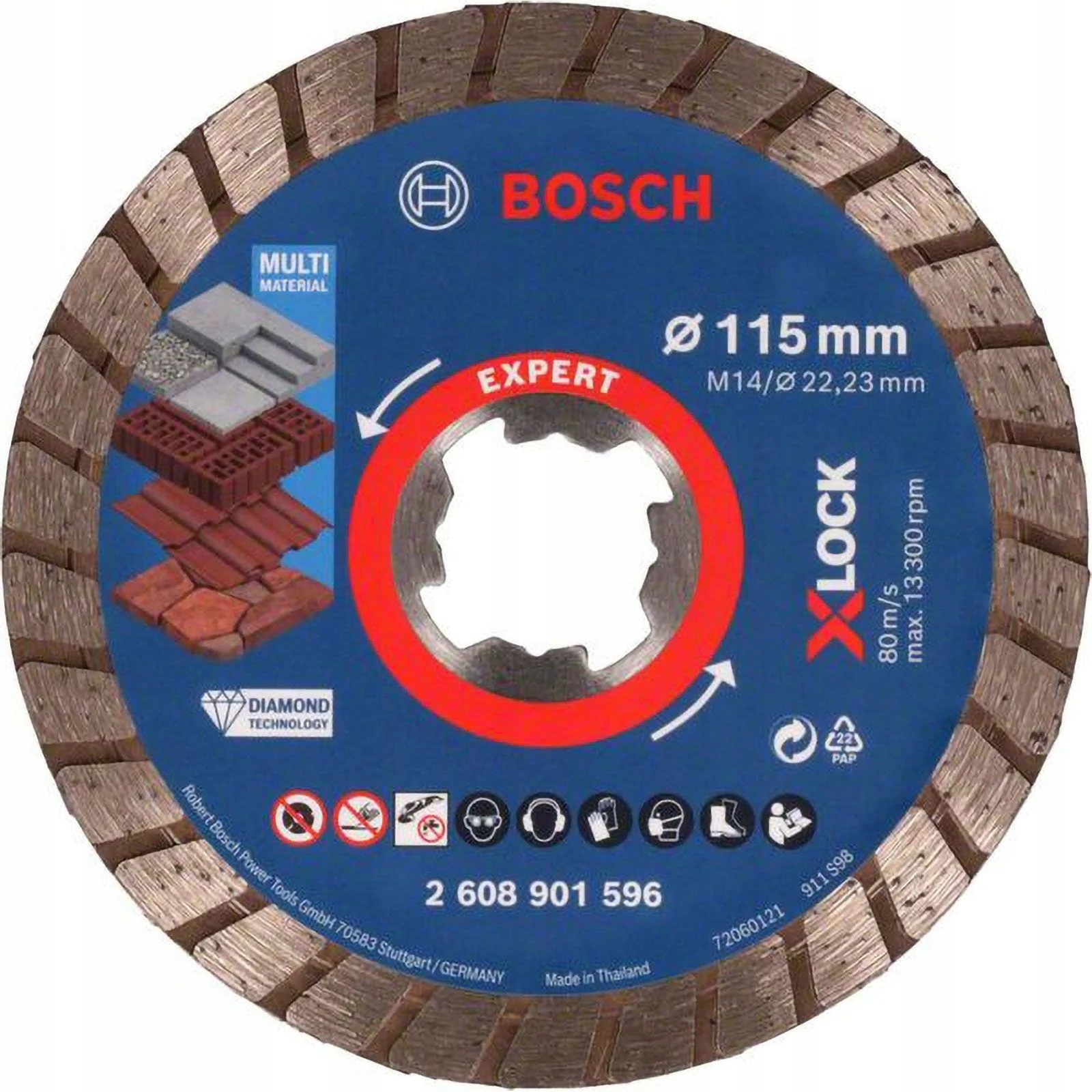 Bosch Diamantový kotouč Expert na betonu a kámen 115 x 22,23 mm Xlock
