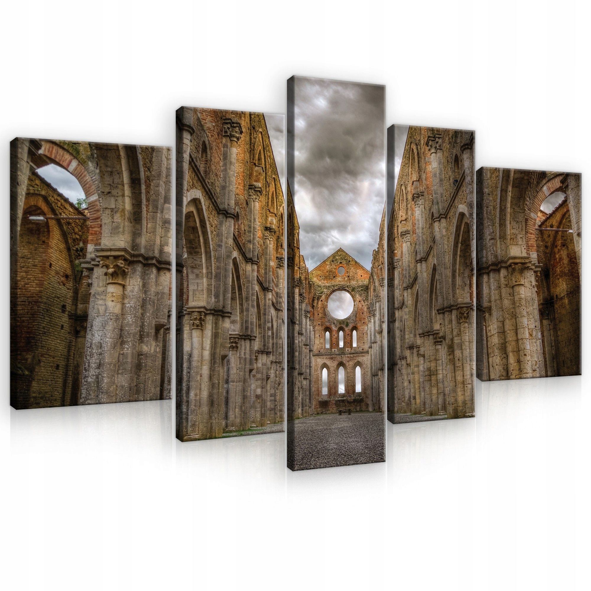 Obraz 170x100 Ruiny opatství gotická architektura kamenné oblouky historie