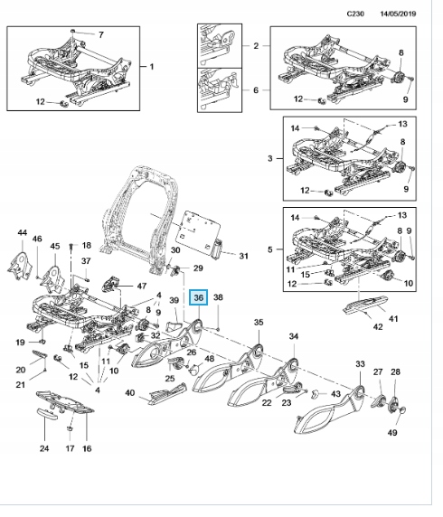 OSŁONA FOTELA ASTRA J MERIVA B ZAFIRA C 13257085 Producent części Opel OE