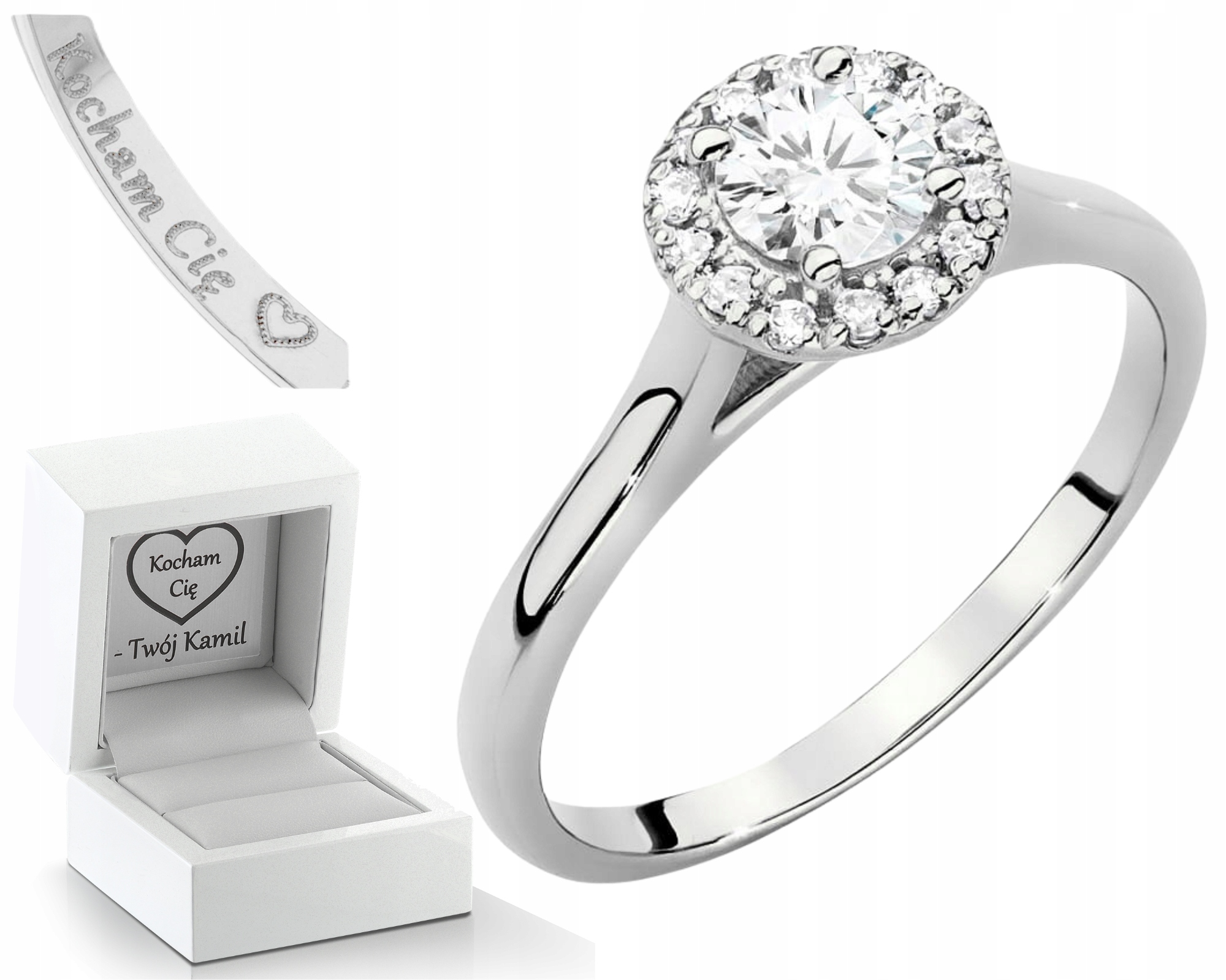 Prstýnek Z Bílého Zlata S Laboratorními Brilianty 585 Každé Velikosti