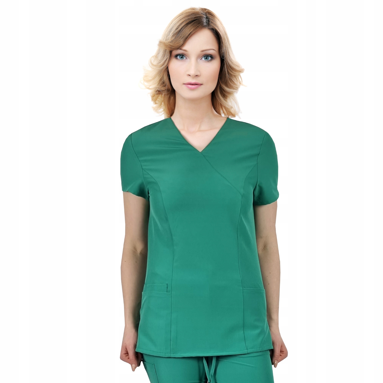 Bluza medyczna elastyczna zielona Comfort Fit XL