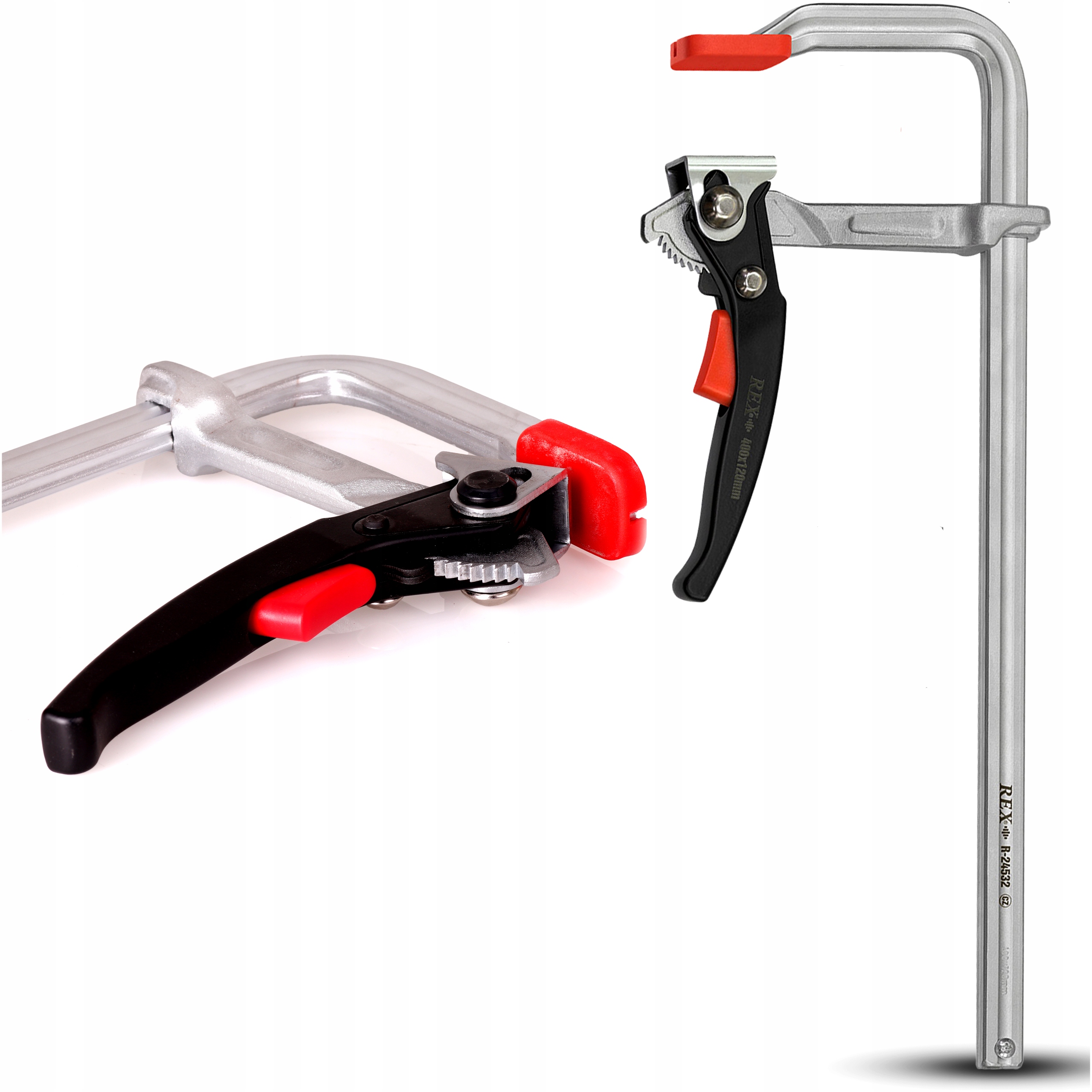 Ścisk Ślusarski Stolarski 400x120mm Spawalniczy Kuty Zapadka Automatyczny