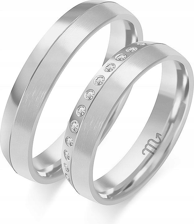 Prsten bílé zlato svatba pro pár 585 r 29 30 31, originální s gravírováním