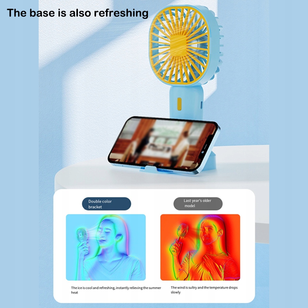 Mini ręczny wentylator USB z chłodzeniem Kolor dominujący inny