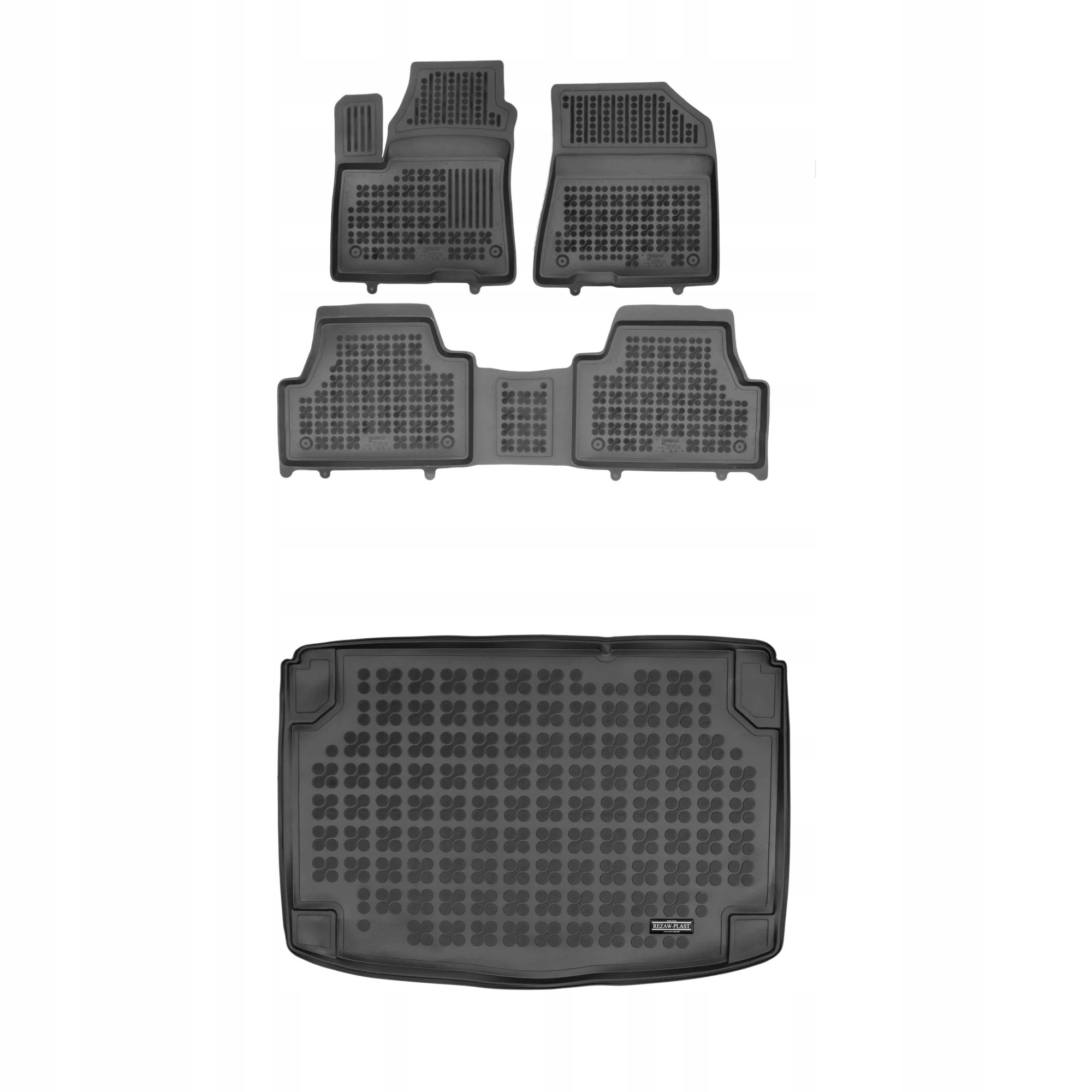 Gumová sada koberčekov a rohože Kia e-Soul III od roku 2020, spodné nastavenie