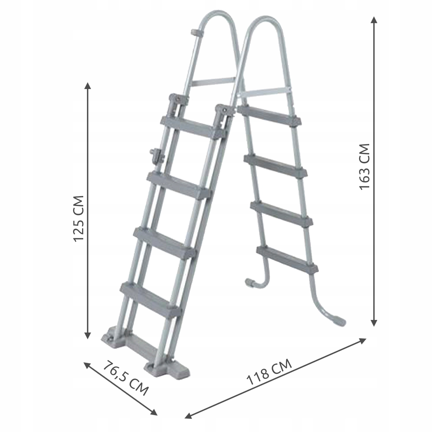 Drabinka basenowa Bestway 58331 4 stopnie 122 cm Liczba szczebli 4