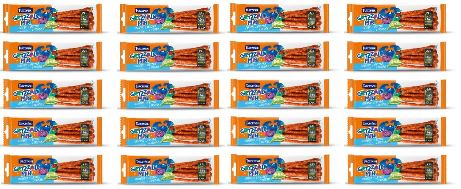 Levně 20 x 40 g Tarczyński Gryzzale Kabanoski z kuřecího masa Karton