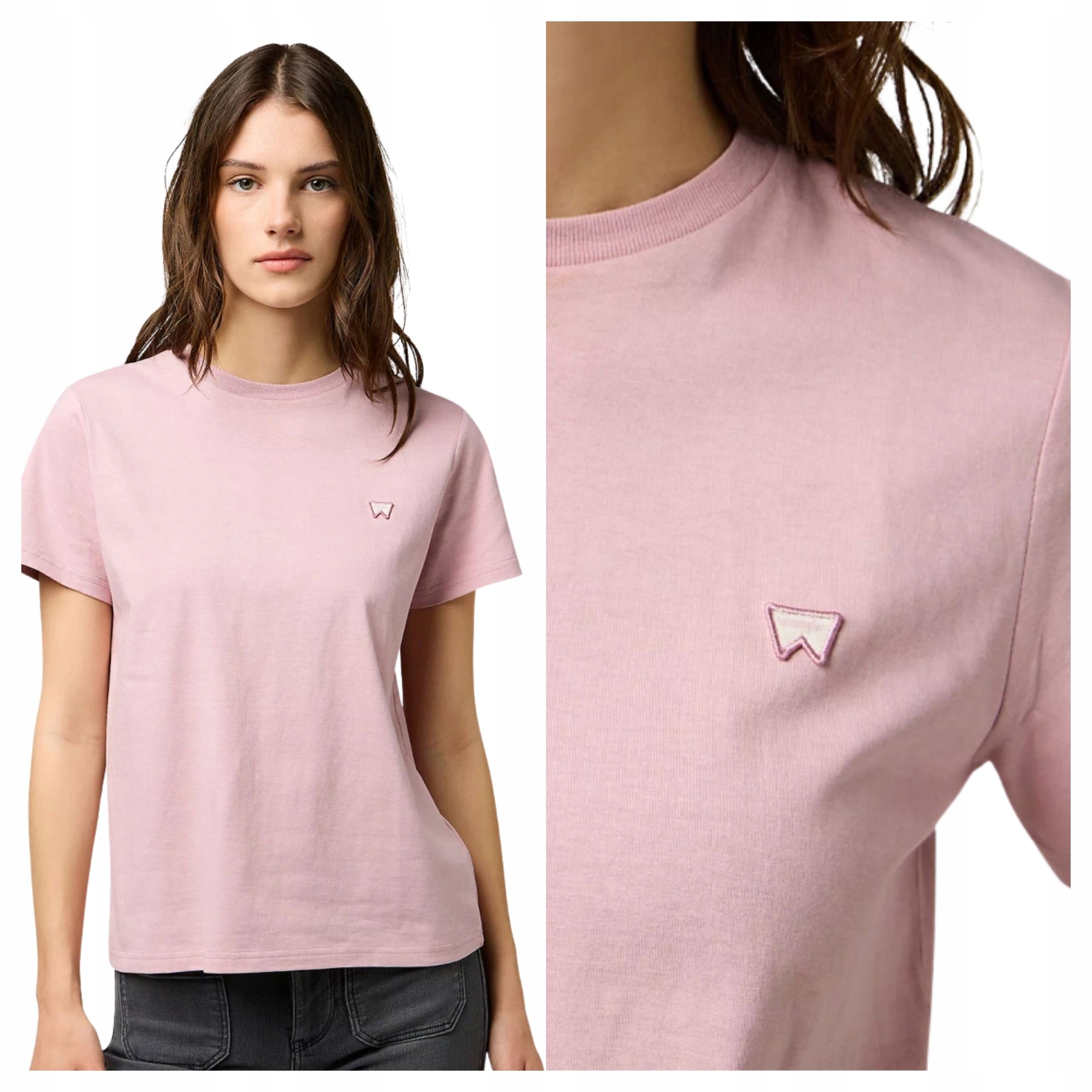 Tričko Dámské Wrangler Sign Off Tee Fialové tričko s krátkým rukávem Xs