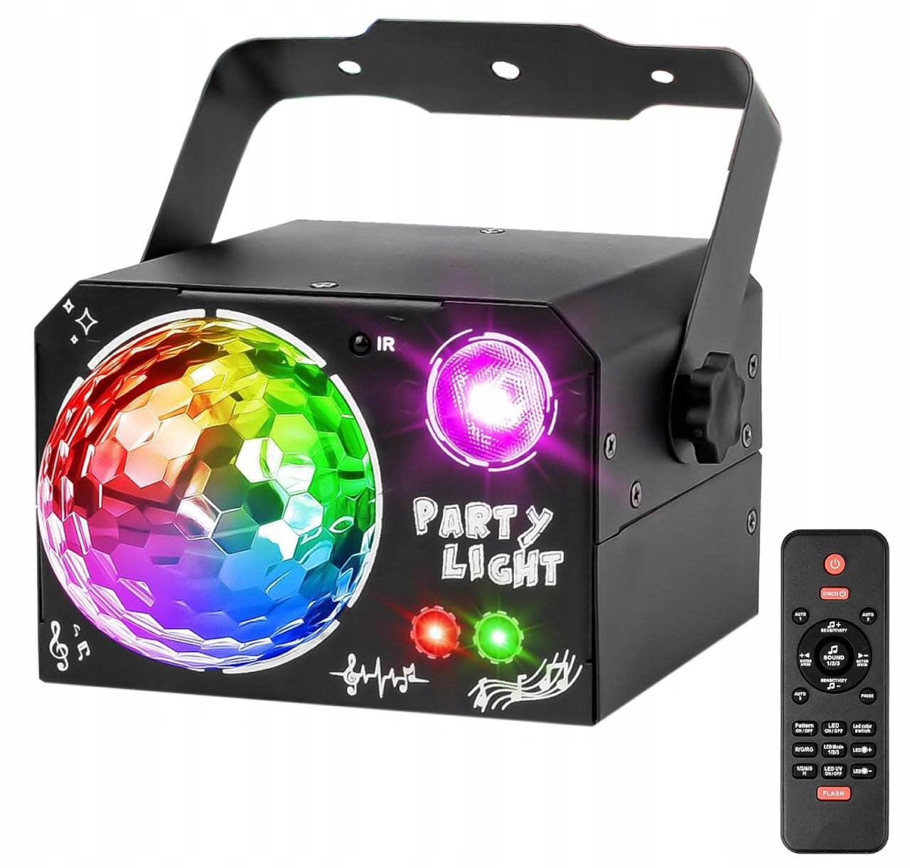 Led reflektor Rgb Uv 4v1 Světlo okolí Dálkově ovládaná diskotéka