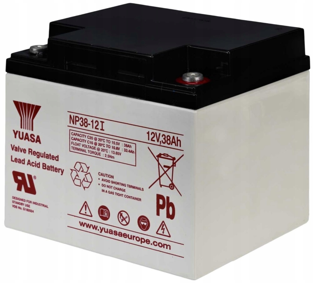 Akumulator Bateria Agm Yuasa NP38-12I 12V 38Ah Do Zasilacz Buforowy Ups Eps
