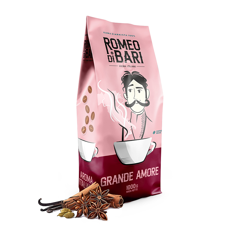 Levně Káva Romeo Di Bari Grande Amore z polské pražírny 1kg