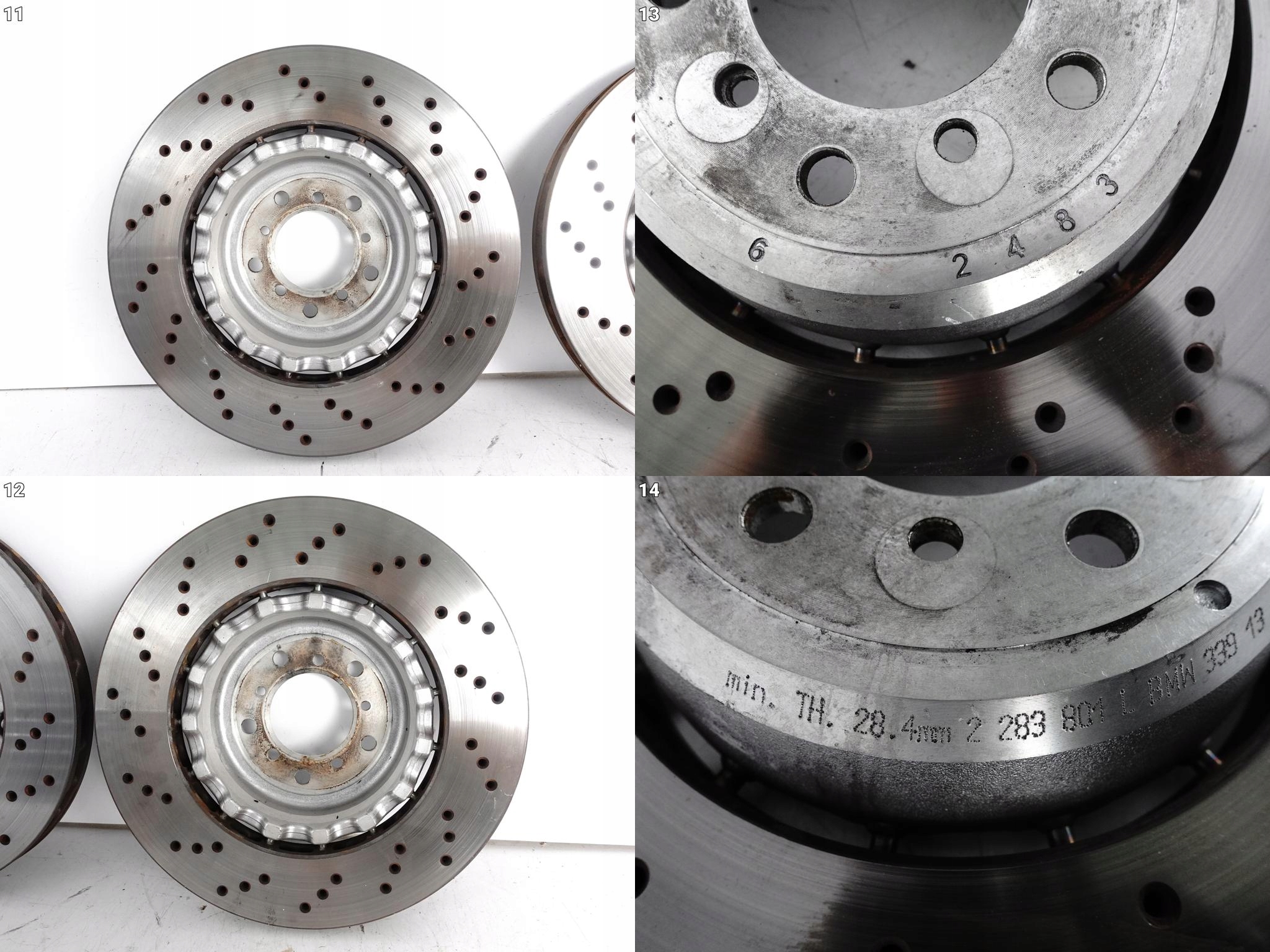 BMW M3 E92 E93 E90 M1 M E82 LCI discs brake + plates front 2000km ORG