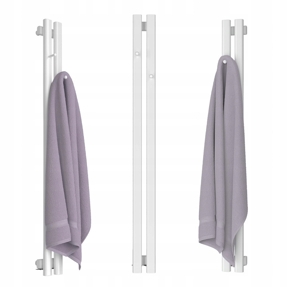 Vertikálny Dekoratívny RADIÁTOR-2 S Vešiakmi 1800/130 Biely Mat