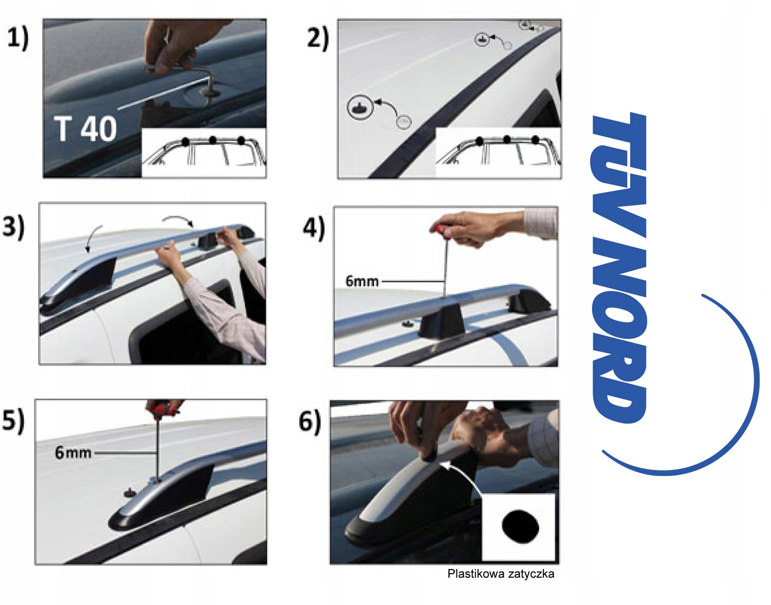RELINGI DACHOWE VW CADDY krotki OD 2003 DO 2018 Color silver