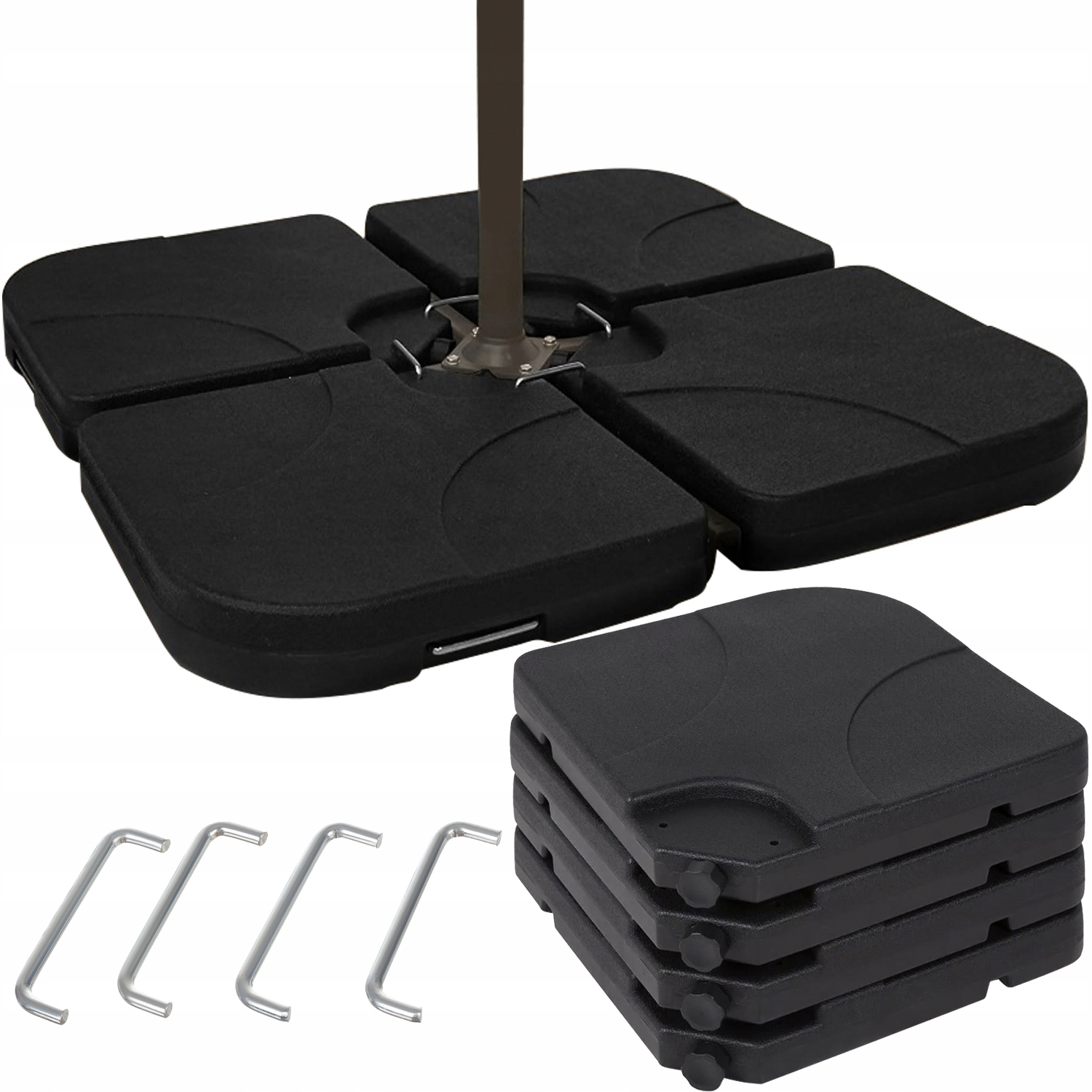 Podstavec pre záhradný slnečník, záhradný slnečník, záťažový závažie