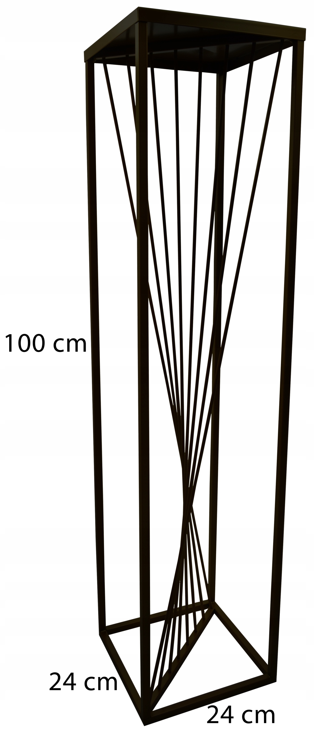 KWIETNIK STOJĄCY STOJAK PÓŁKI NA KWIATY ROŚLINY METALOWY RIVER czarny 100 c EAN (GTIN) 5903738873210