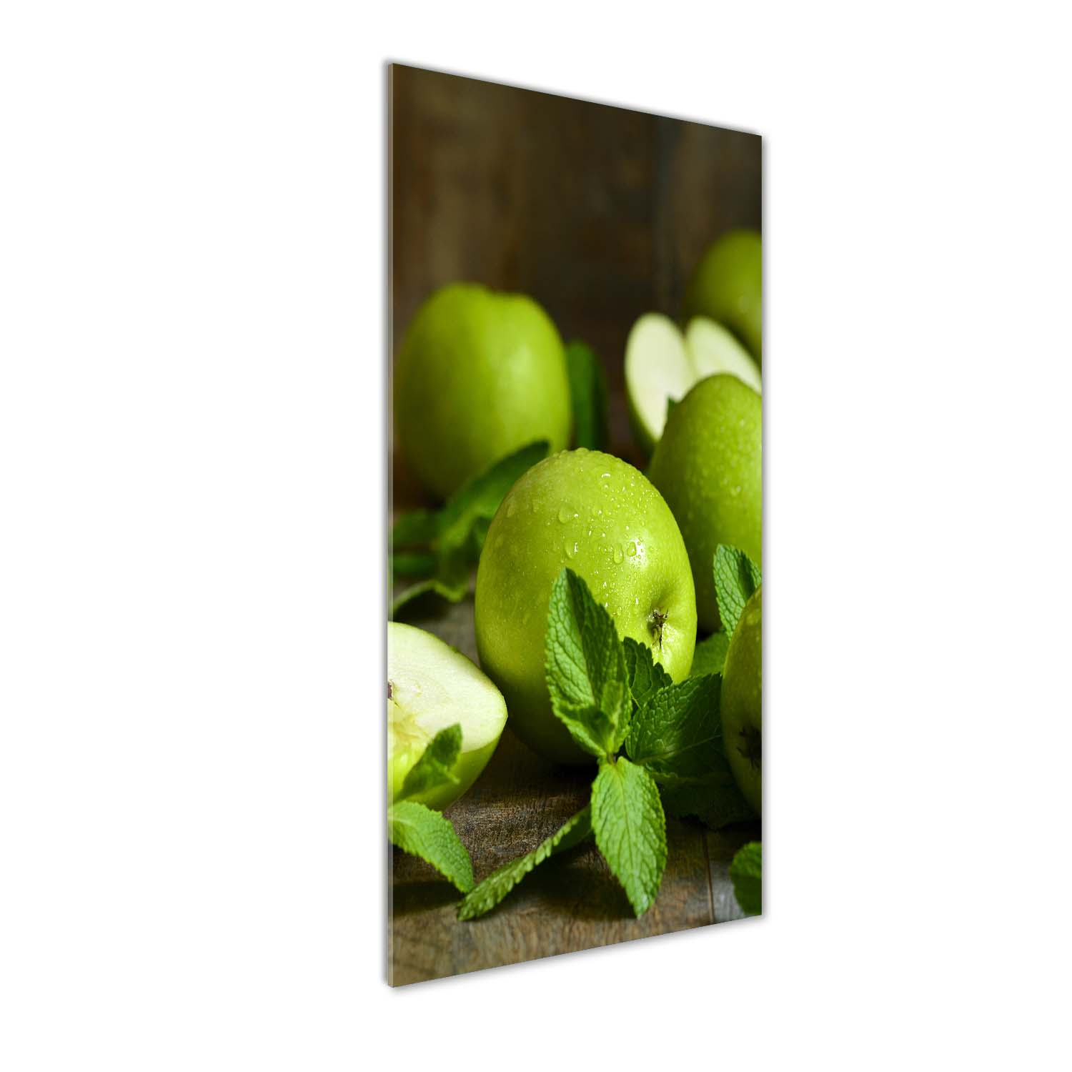 

Foto obraz akryl do salonu Zielone jabłka 50x125cm