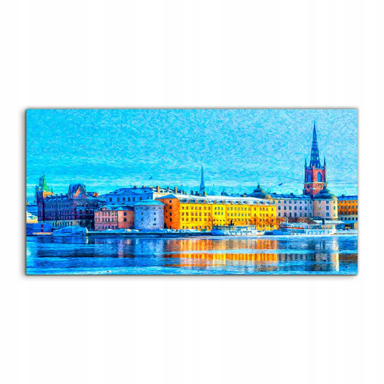 

Obraz akrylowy 120x60 z grafiką Sztokholm Miasto