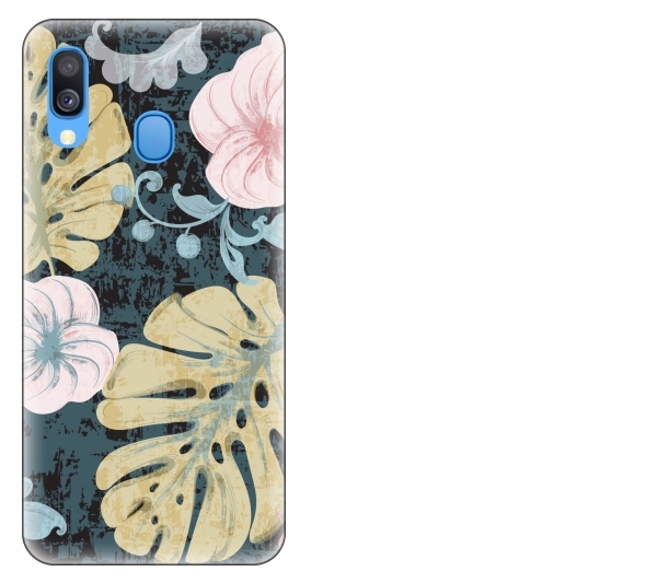 

Etui pokrowiec Samsung Galaxy A40 Liscie tropikaln