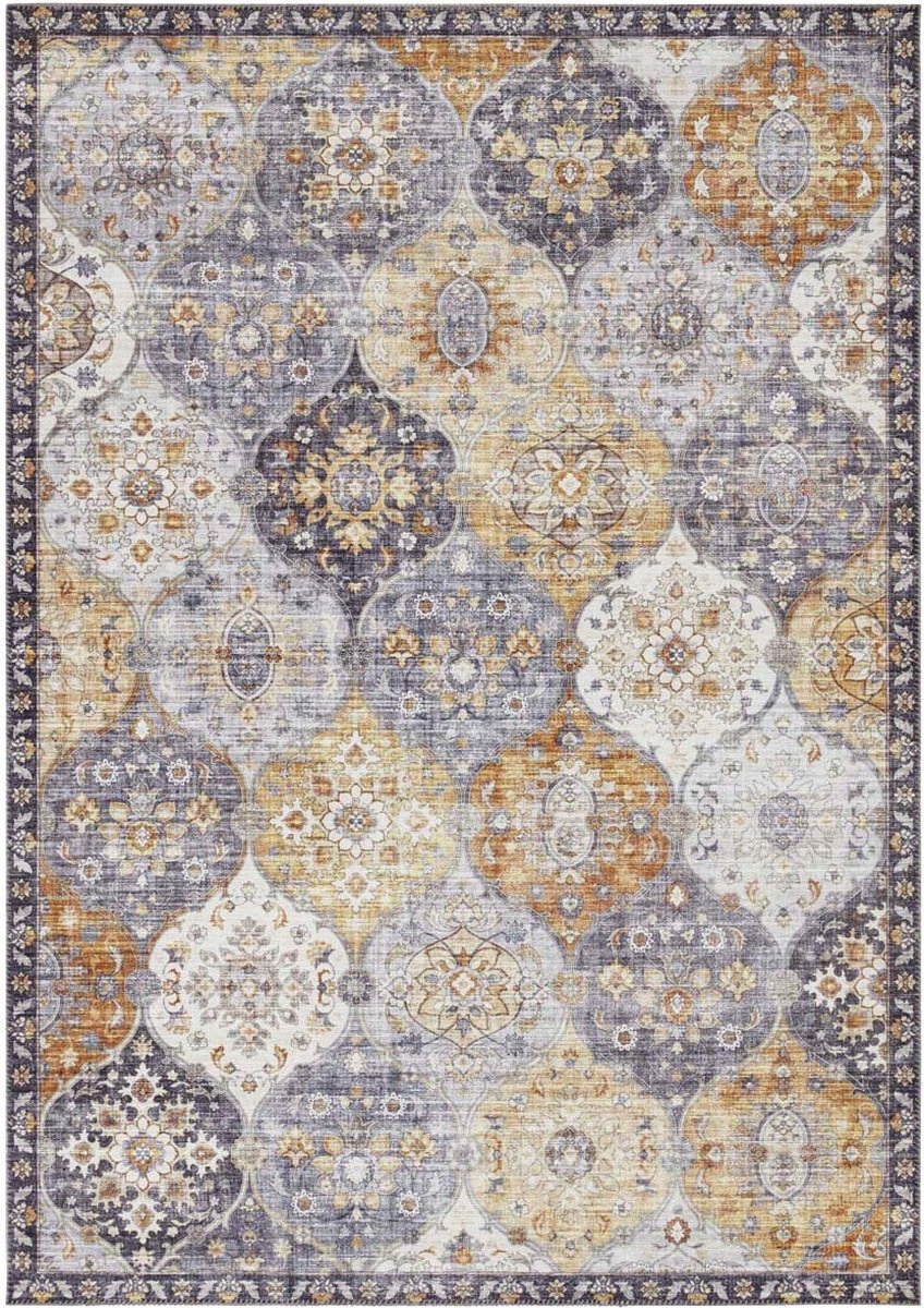 Koberec do obývacího pokoje 160x230 cm, vícebarevný, plochý, tkaný