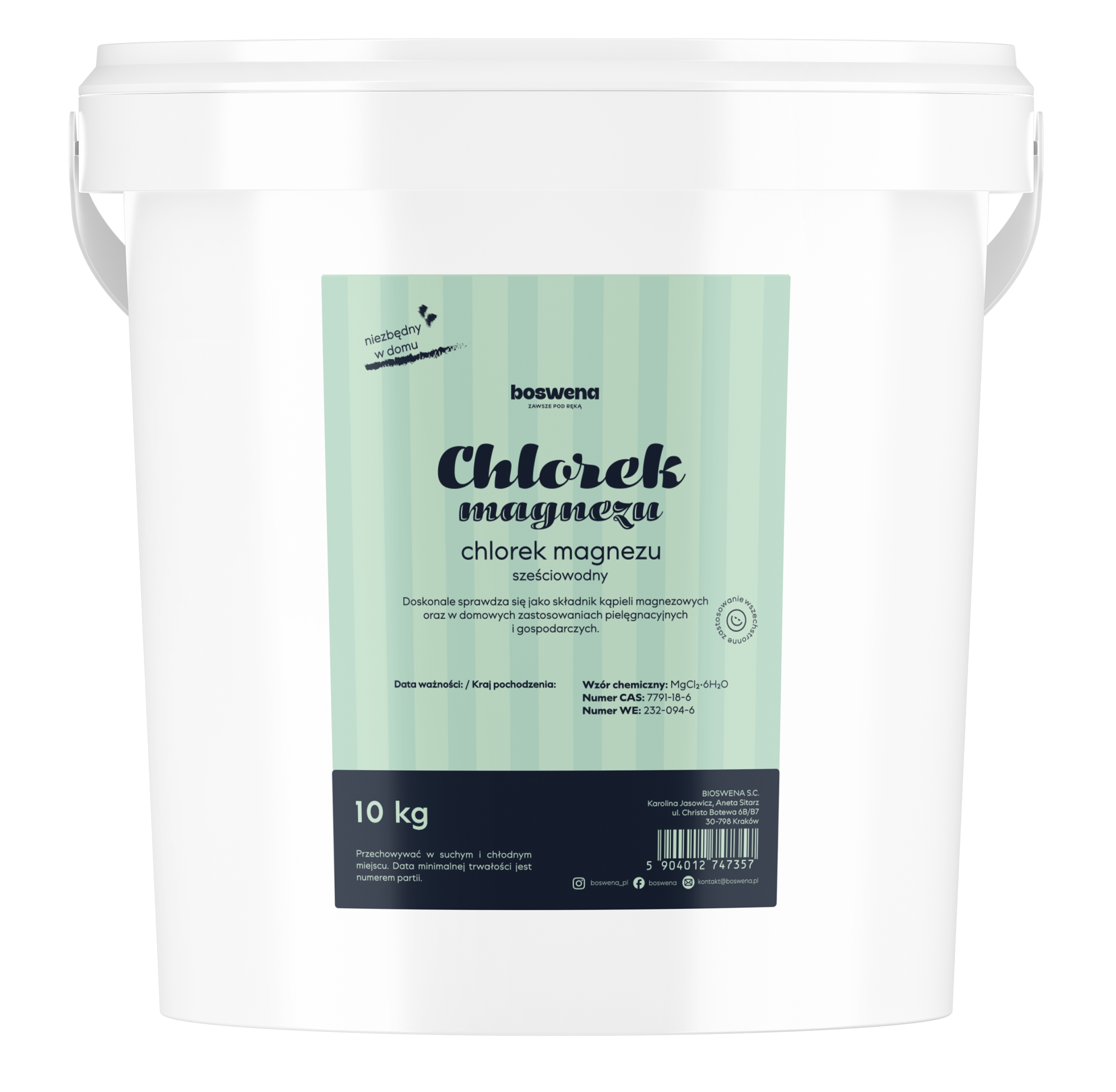 Chlorek Magnezu Sześciowodny 10 Kg Czysty 10KG z morza jakość Premium
