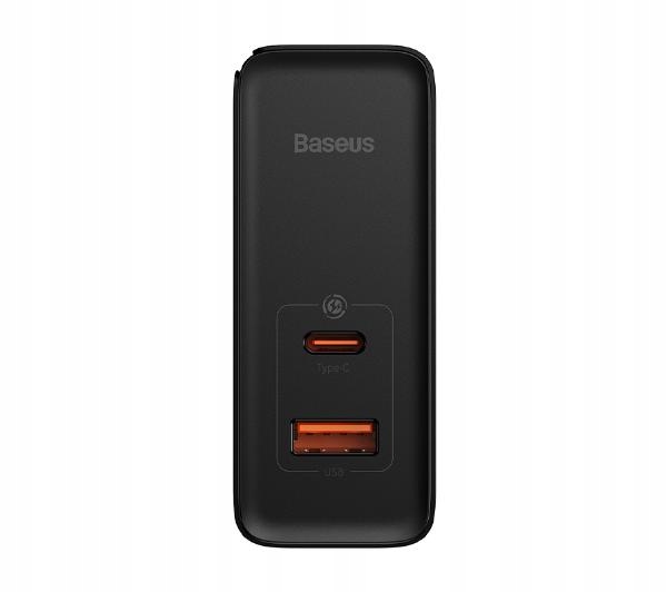 Ładowarka sieciowa Baseus GaN5 Pro Usb-c Usb 100W Czarna kabel 1m
