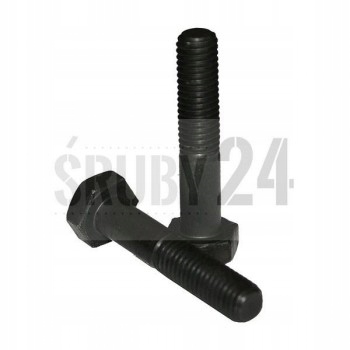 Śruba drobnozwojna M12x1,5x55 DIN960 Kl.10.9 Bez pokrycia Czarna Ng 50szt