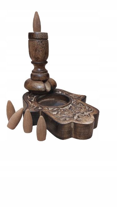 

Kominek Drewniany Do Kadzideł Backflow 4 Podstawka