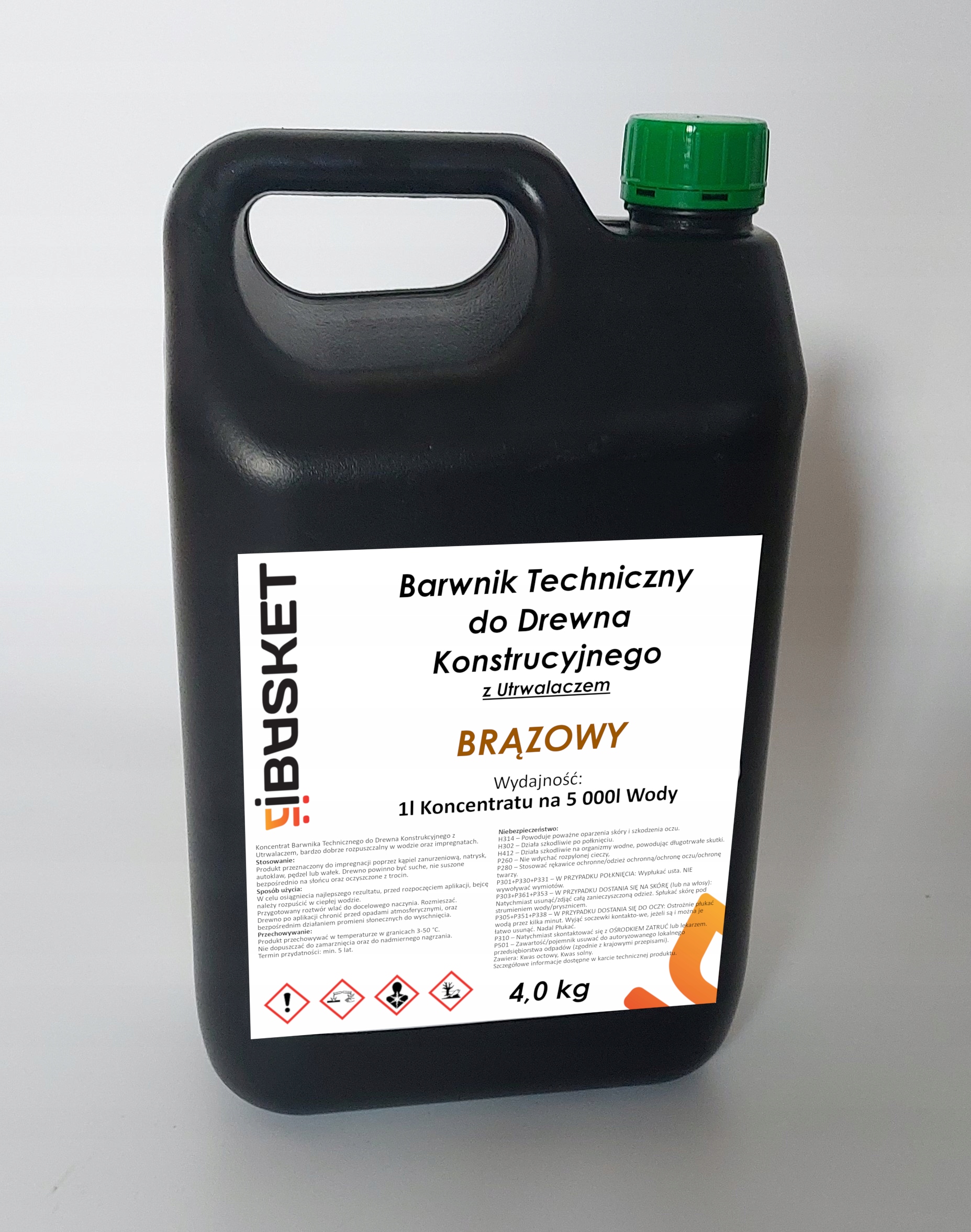 Bejca hnědá Hnědá barvivo na dřevo 4kg Výkonná 1:5000