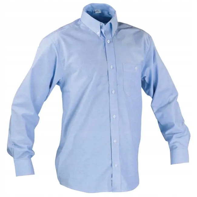 Pánská košile s dlouhým rukávem světle modrá barva 39