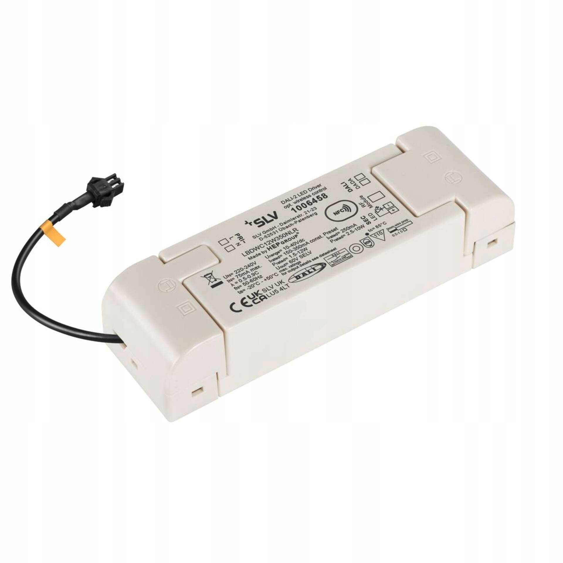 Led driver Slv 12 W 250 mA Dali Rf IP20 bílý