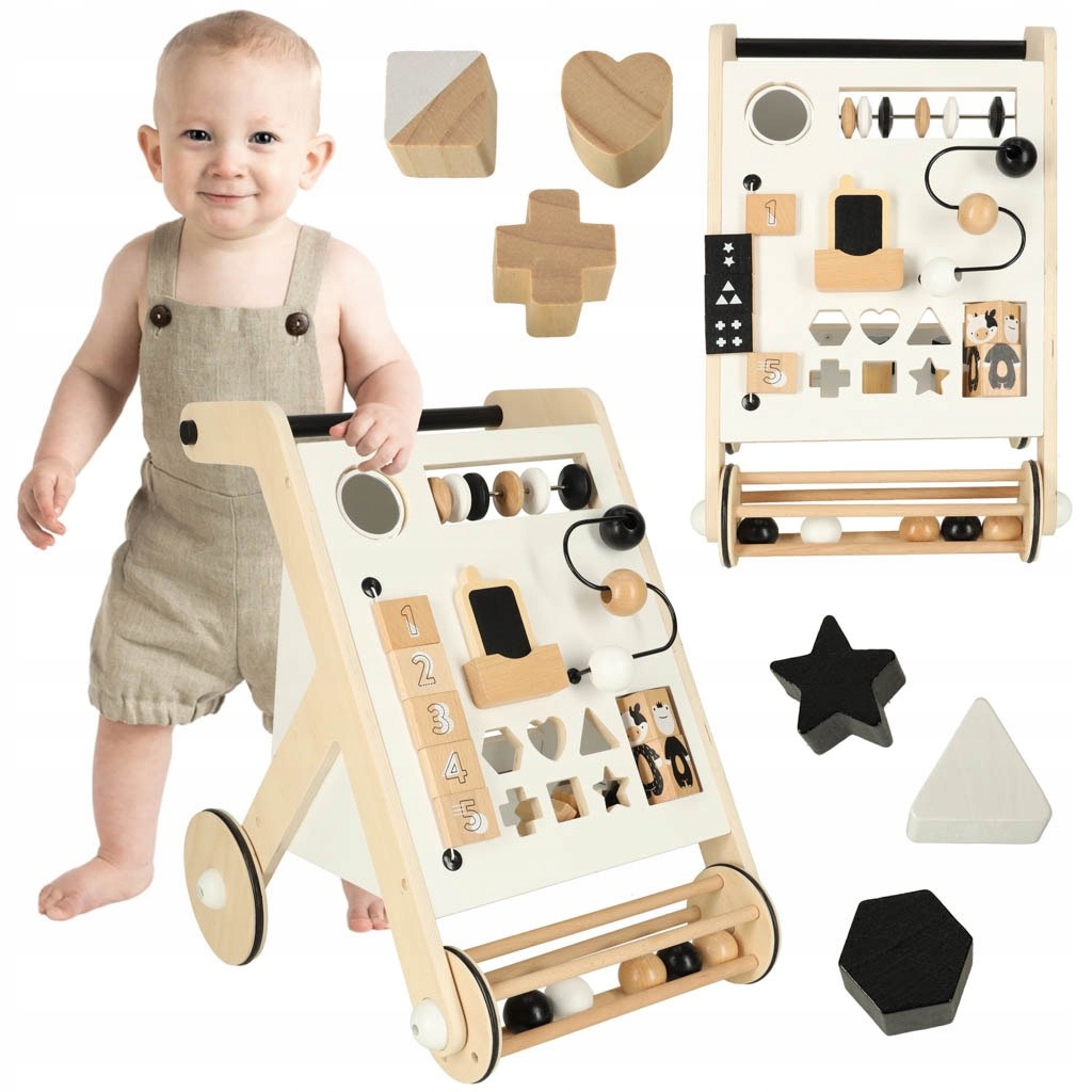 Pchacz chodzik drewniany tablica manipulacyjna sorter Stan opakowania oryginalne