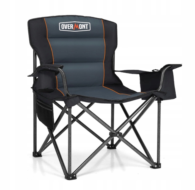 Krzesło turystyczne z oparciem Overmont OM-Chair do 175kg /t