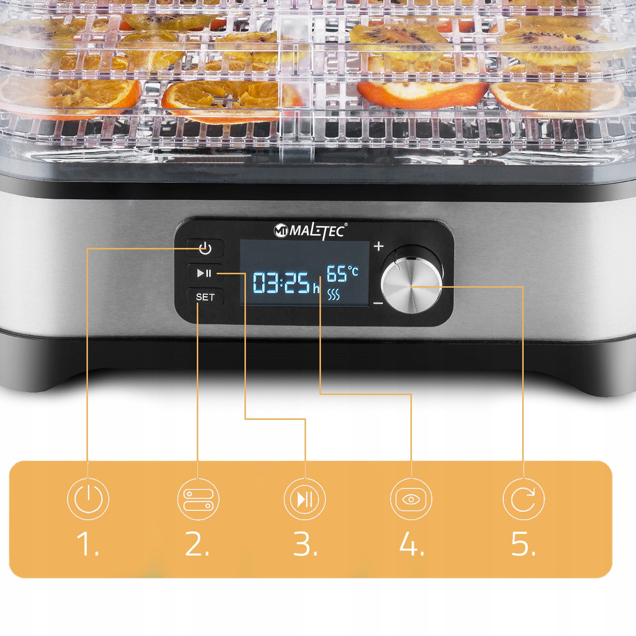 SUSZARKA SPOŻYWCZA PERFECTDRY DUŻA GRZYBÓW OWOCÓW WARZYW ZIÓŁ ŻYWNOŚCI 450W Model PerfectDry450W