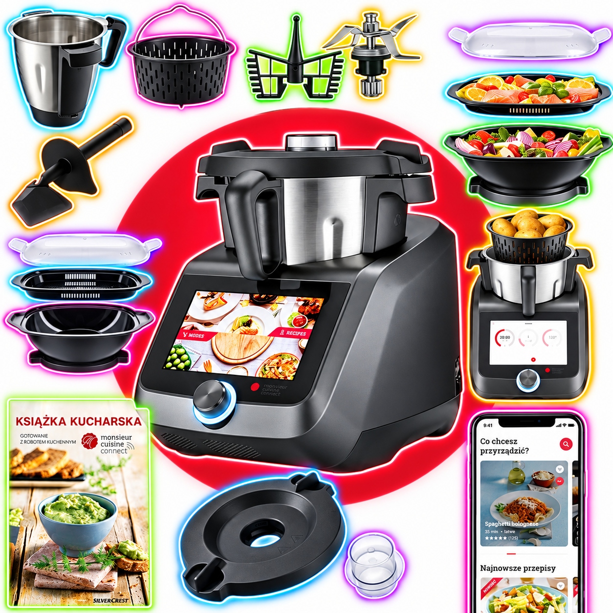 Originální Kuchyňský Robot Lidlomix Monsieur Cuisine Smart Antracit 2026 C1