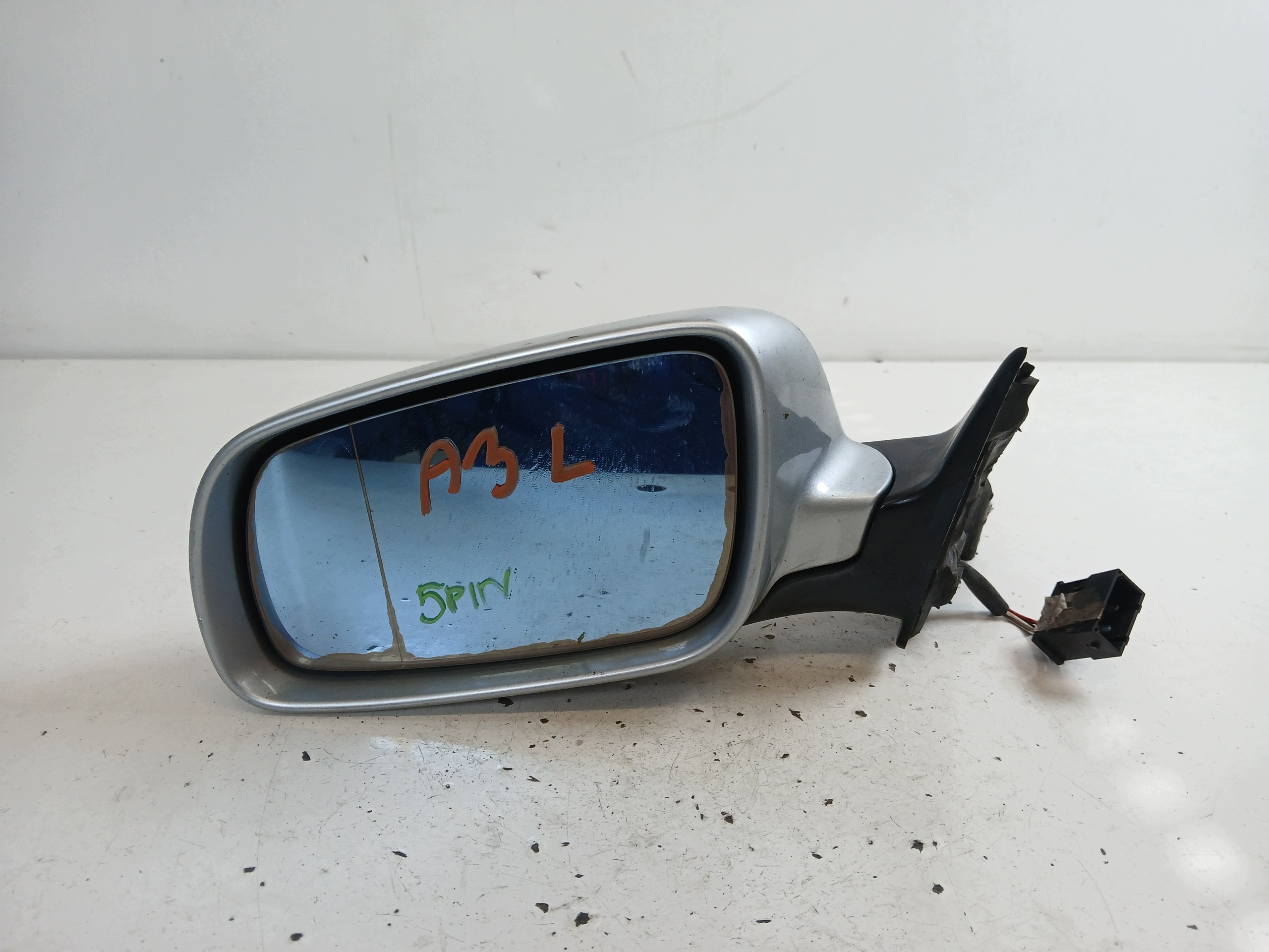 AUDI A3 8L mirror left 5 PIN silver