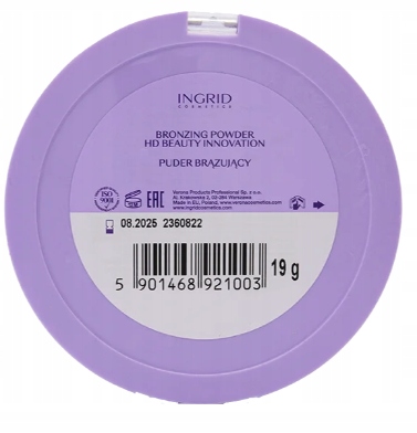 Ingrid puder brązujący HD BEAUTY INNOVATION 21g Wykończenie matowe