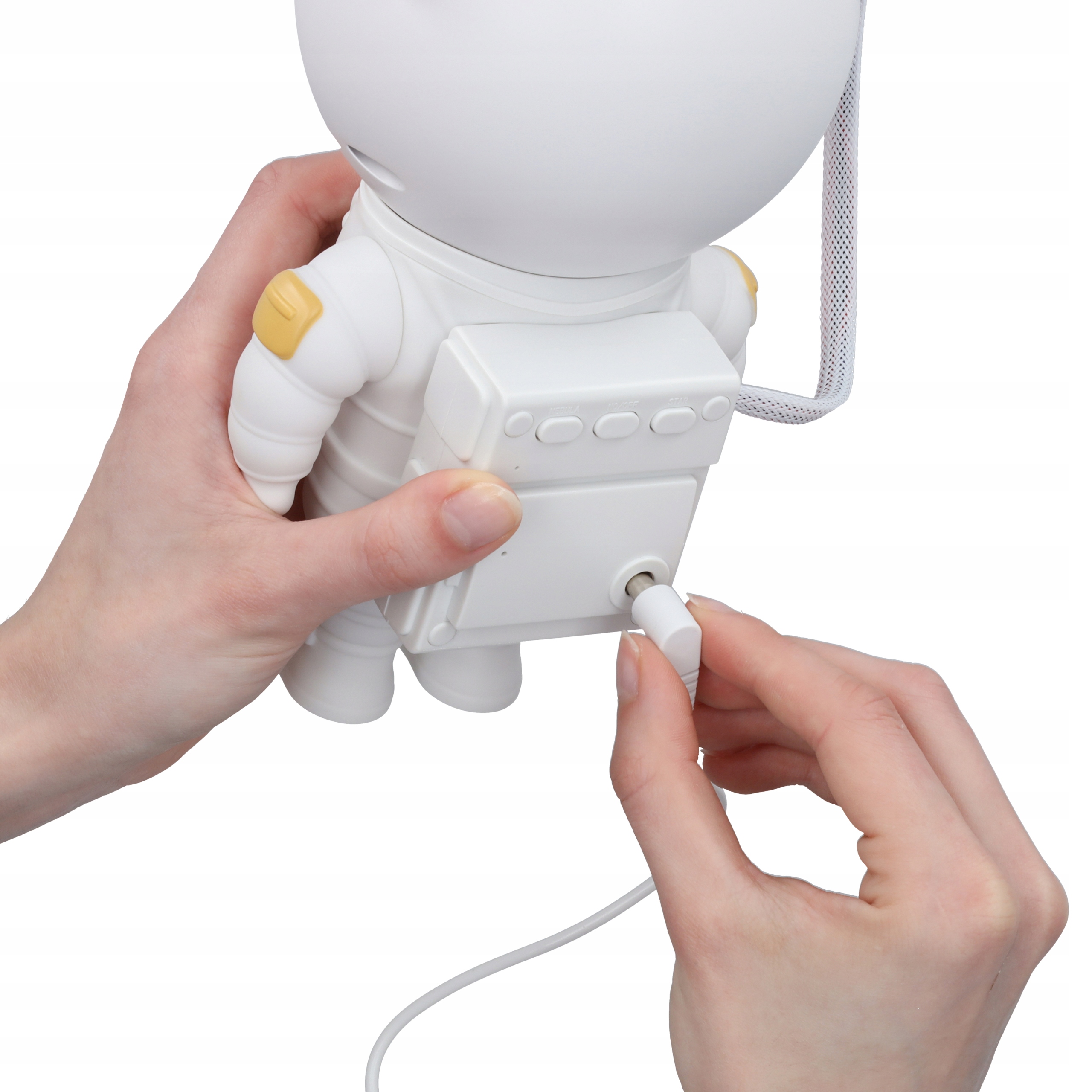 PROJEKTOR GWIAZD NIEBA LED LAMPKA NOCNA ASTRONAUTA Zasilanie sieciowe