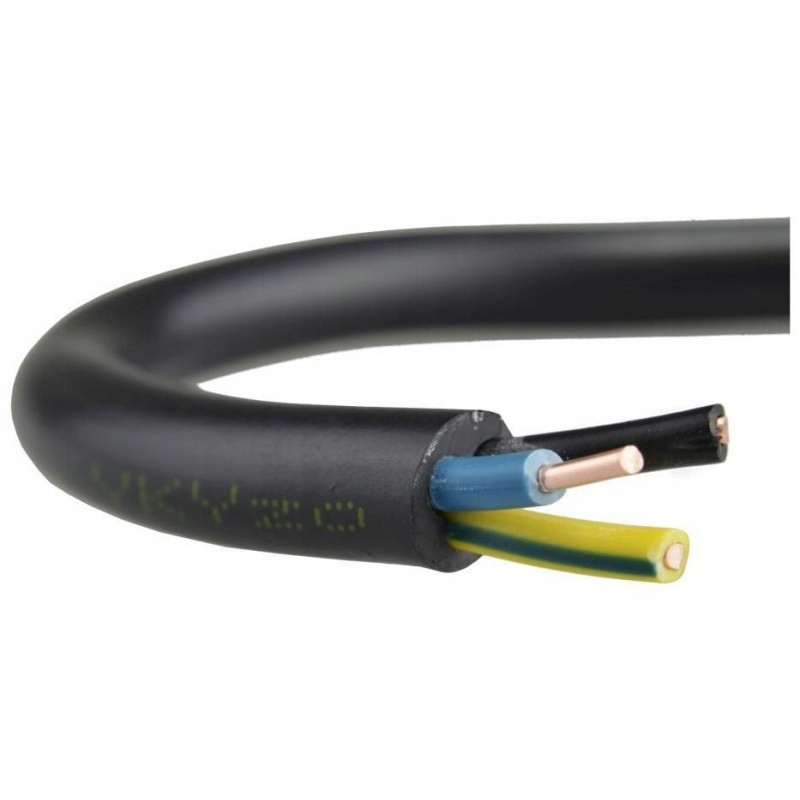 

Kabel Przewód Ziemny Yky 3x1,5 mm2 0,6/1kV 1 mb.