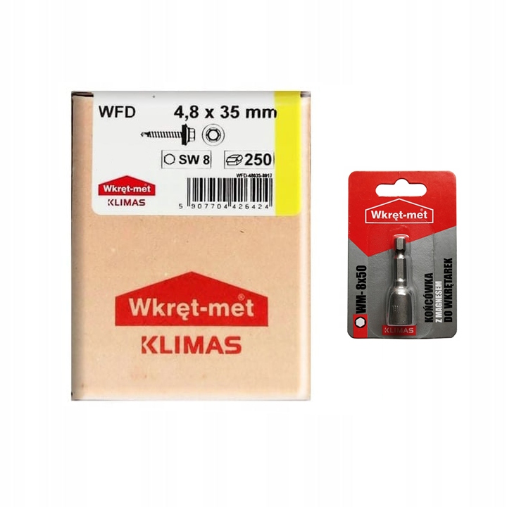 

Wkręty Farmerskie 4,8x35mm Ocynk 250szt Klucz