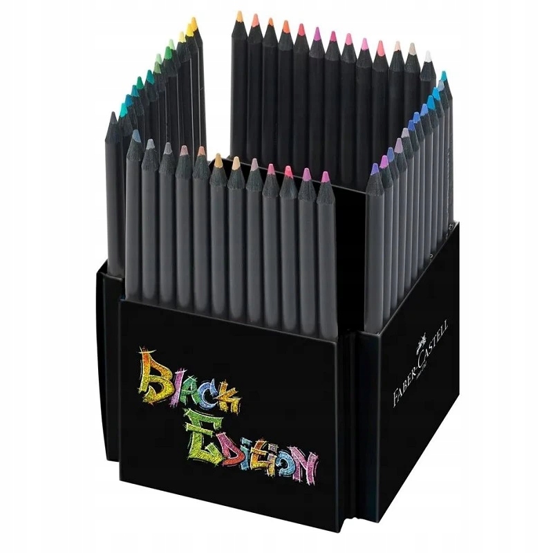 Faber-castell černé pastelky Black Edition, 50ks ve stojánku