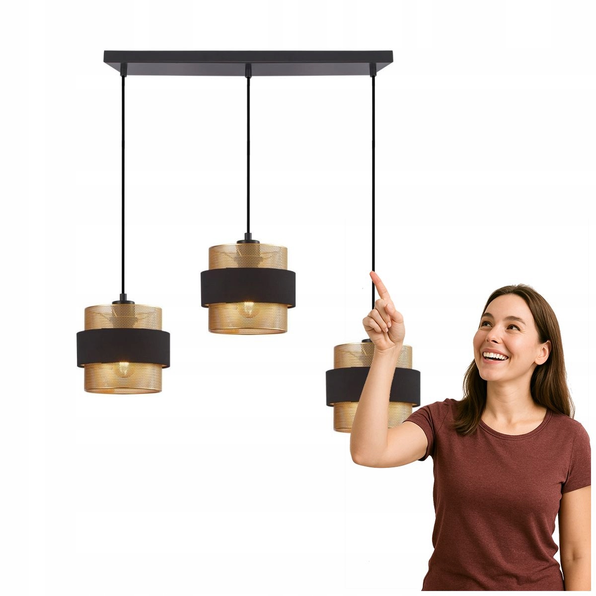Závesná lampa Bans 3 zdroje, moderná regulácia, Italux