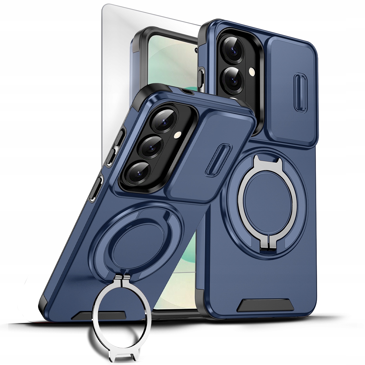 Etui do Samsung Galaxy S26, Mocne Pancerne Ring Case Obudowa Cover +Szybka
