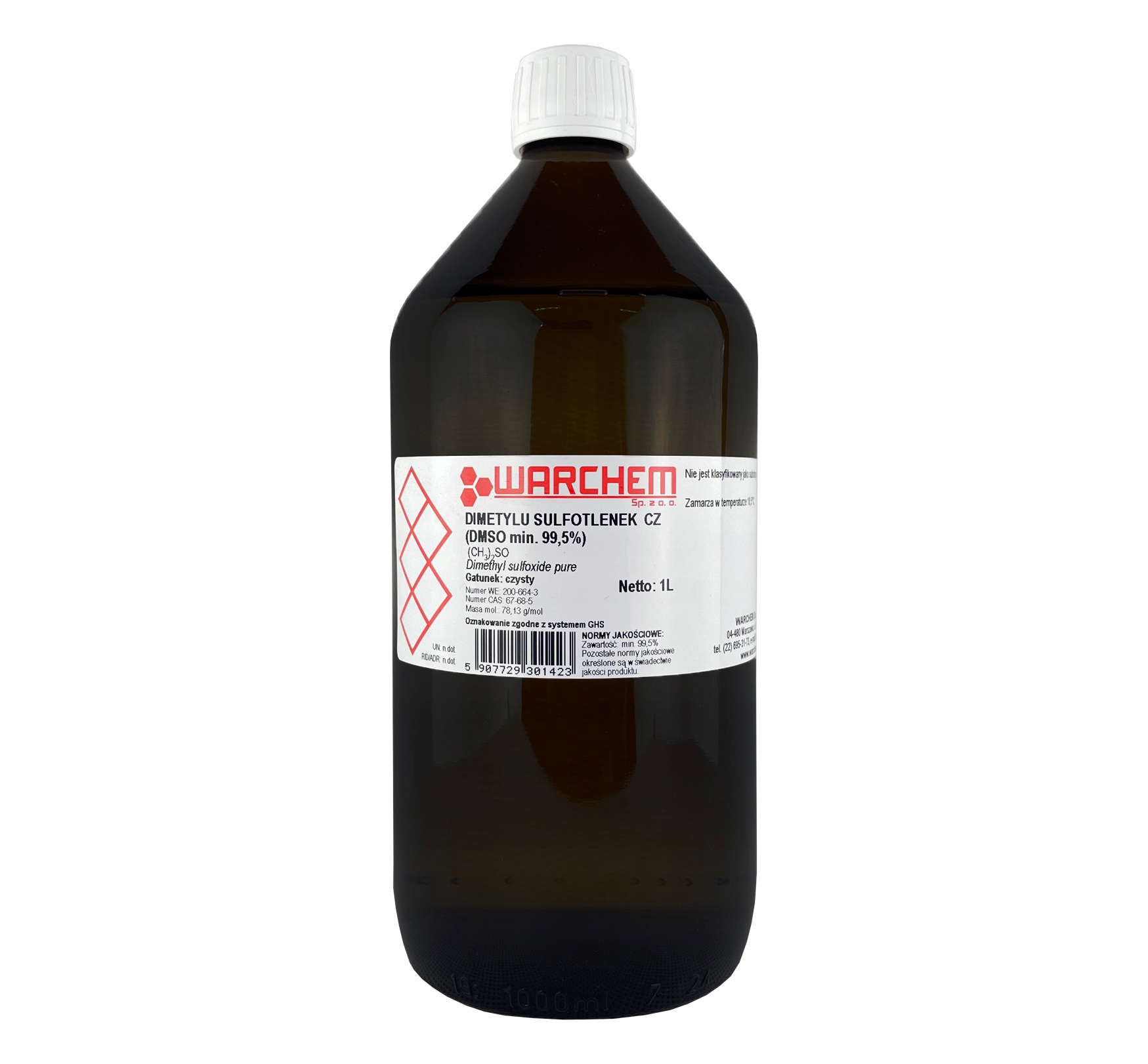 

Dimetylu Sulfotlenek Dmso 99,5% czysty 1L